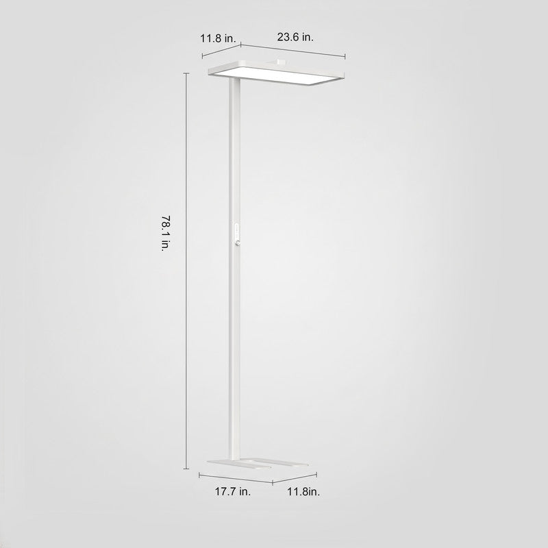 2 ft. W x  17.7  in. D  x  78.1  in. H  Modern LED Floor Lamp, Eye-Caring Standing Lamp with Adjustable Brightness for Reading, Studying and Home Office