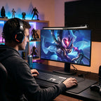 21.7 in. W x 6  in. D Curved Monitor Light Bar with Touch Control and RGB Ambient Backlight, Eye-Care LED Screen Lamp for Gaming Desk