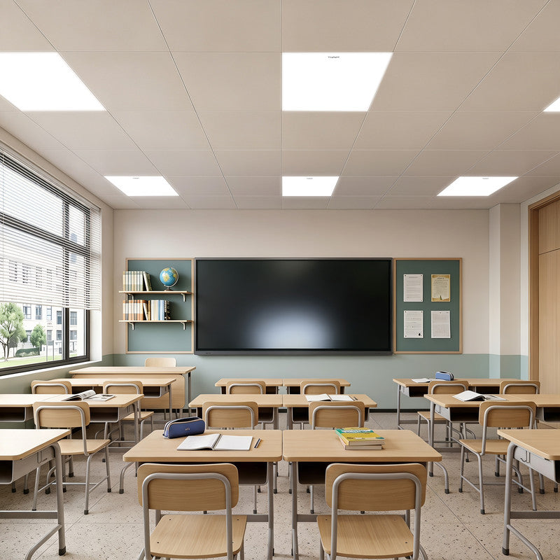 2 ft. x 2 ft. LED Flat Panel Light with Slim Edge Design, Recessed Ceiling Fixture for Office, Classroom, Hospital and Commercial Spaces