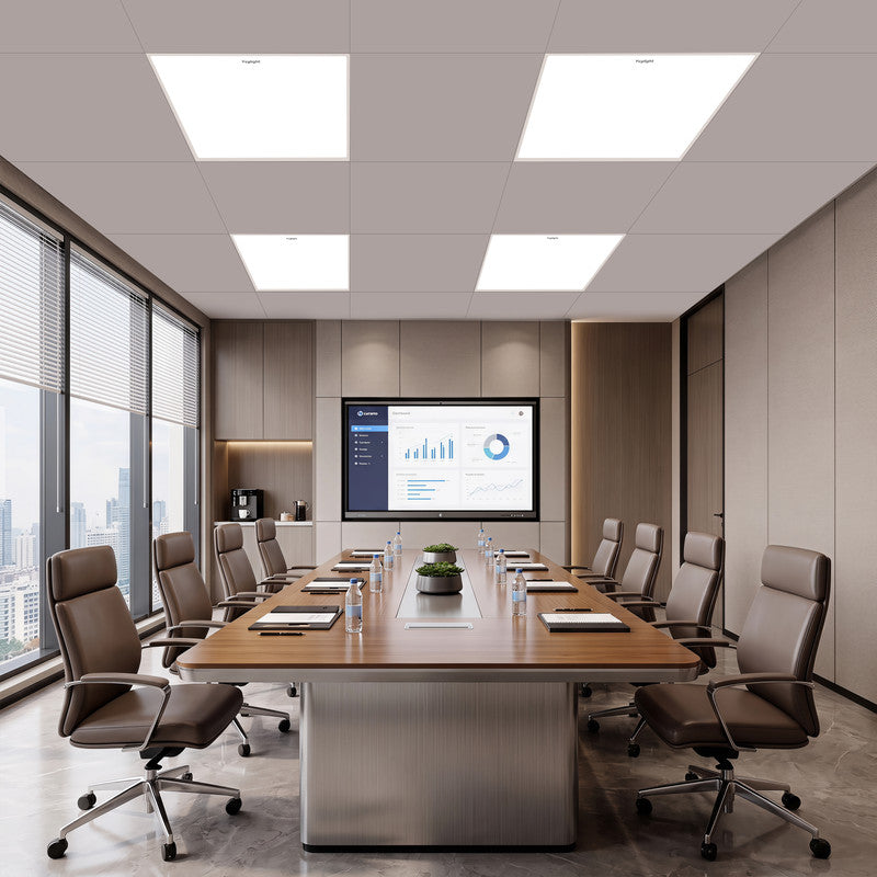 2 ft. x 2 ft. LED Flat Panel Light with Slim Edge Design, Recessed Ceiling Fixture for Office, Classroom, Hospital and Commercial Spaces