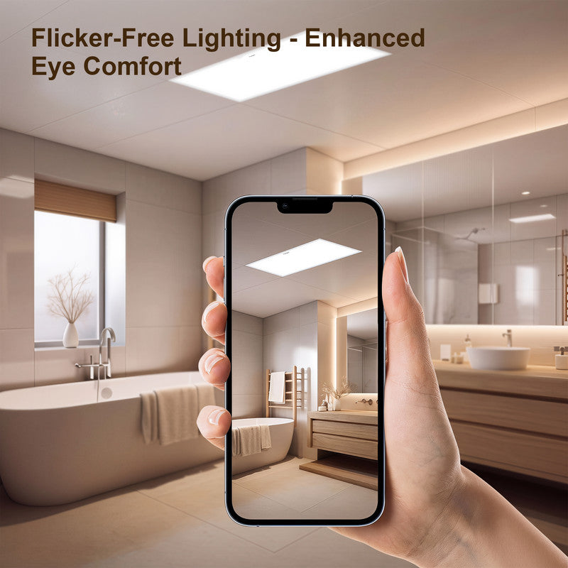 2 ft. x 4 ft. LED Flat Panel Light with Slim Edge Design, Recessed Ceiling Fixture for Office, Classroom, Hospital and Commercial Spaces