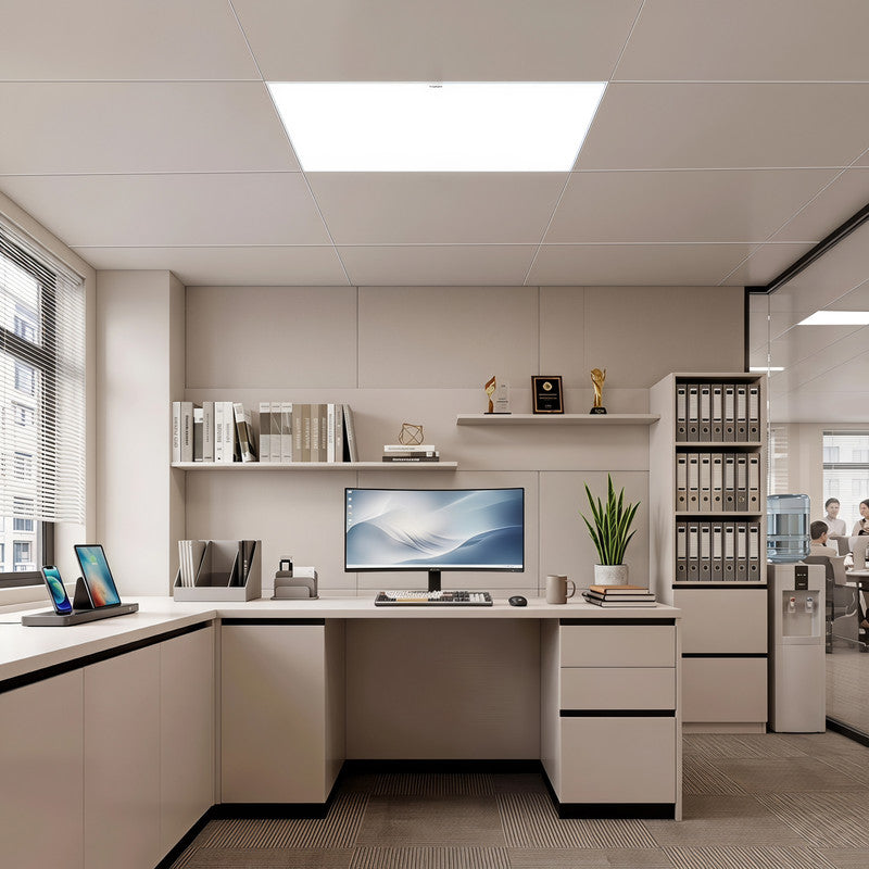 2 ft. x 4 ft. LED Flat Panel Light with Slim Edge Design, Recessed Ceiling Fixture for Office, Classroom, Hospital and Commercial Spaces
