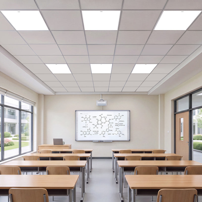 2 ft. x 2 ft. Smart LED Flat Panel Light with App Control, Recessed Ceiling Fixture for Office, Classroom, Conference Room and Commercial Spaces