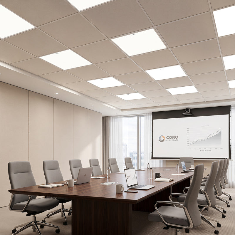 2 ft. x 2 ft. Smart LED Flat Panel Light with App Control, Recessed Ceiling Fixture for Office, Classroom, Conference Room and Commercial Spaces