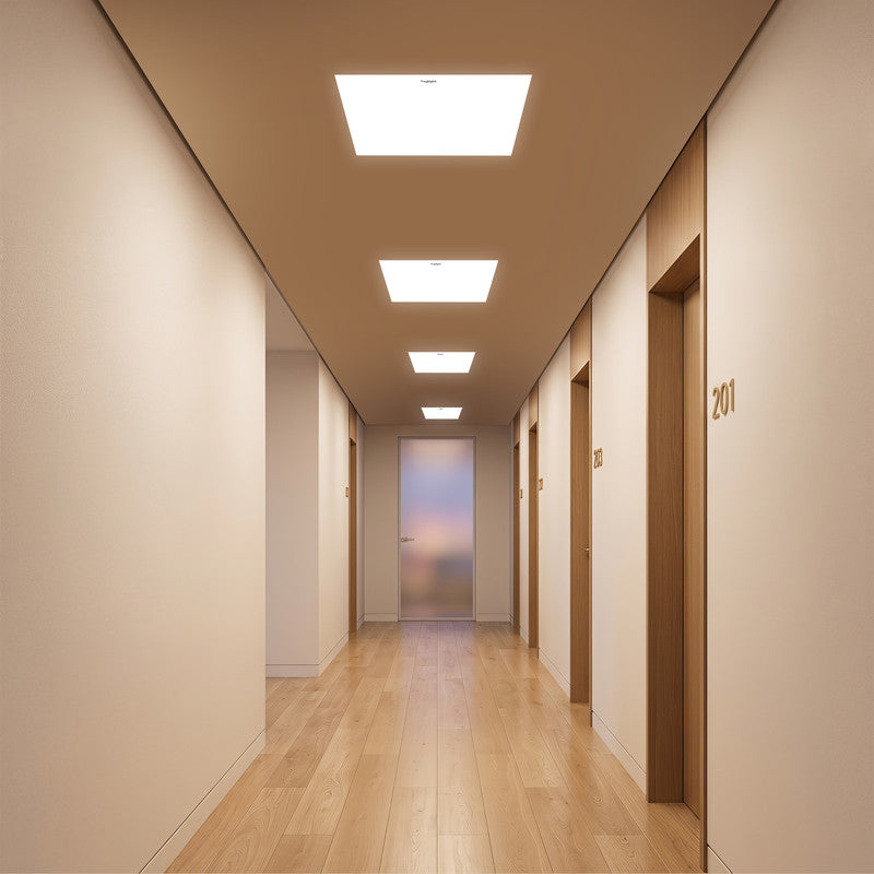 1 ft. x 1 ft. Motion Sensor LED Flat Panel Light , Ultra Thin Frameless Recessed Ceiling Light for Corridor, Restroom, Storage Room, Stairwell, Office and Break Room