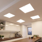 1 ft. x 1 ft. Motion Sensor LED Flat Panel Light , Ultra Thin Frameless Recessed Ceiling Light for Corridor, Restroom, Storage Room, Stairwell, Office and Break Room
