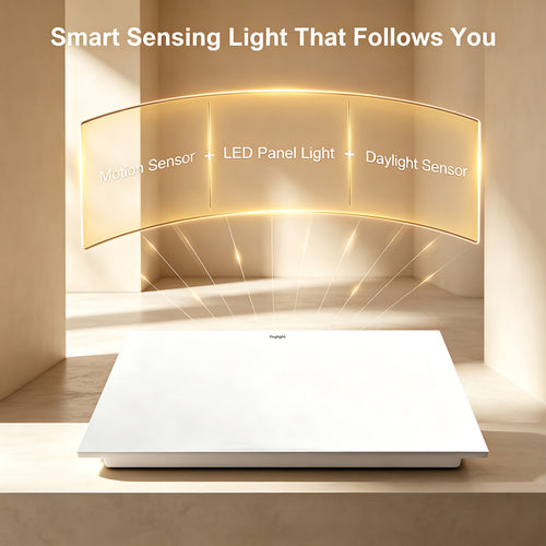 1 ft. x 2 ft. Motion Sensor LED Flat Panel Light , Ultra Thin Frameless Recessed Ceiling Light for Corridor, Restroom, Storage Room, Stairwell, Office and Break Room
