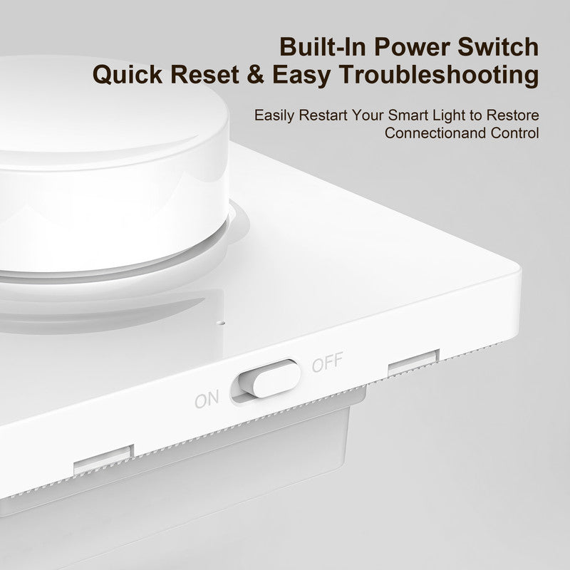 Smart Dimmer Switch with Bluetooth Control, Wireless Rotary Knob and Push Button Light Controller