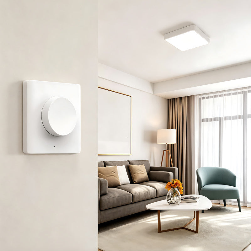 Smart Dimmer Switch with Bluetooth Control, Wireless Rotary Knob and Push Button Light Controller