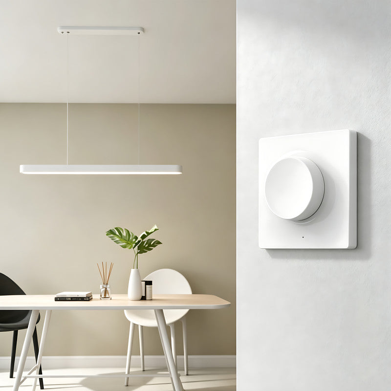 Smart Dimmer Switch with Bluetooth Control, Wireless Rotary Knob and Push Button Light Controller