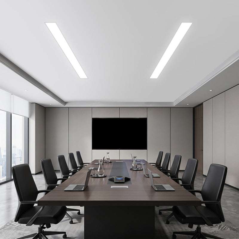 4 ft. x 3 in.  Seamlessly Linkable Linear LED Recessed Light, Seamless Flat Panel Ceiling Fixture for Office and Commercial Spaces