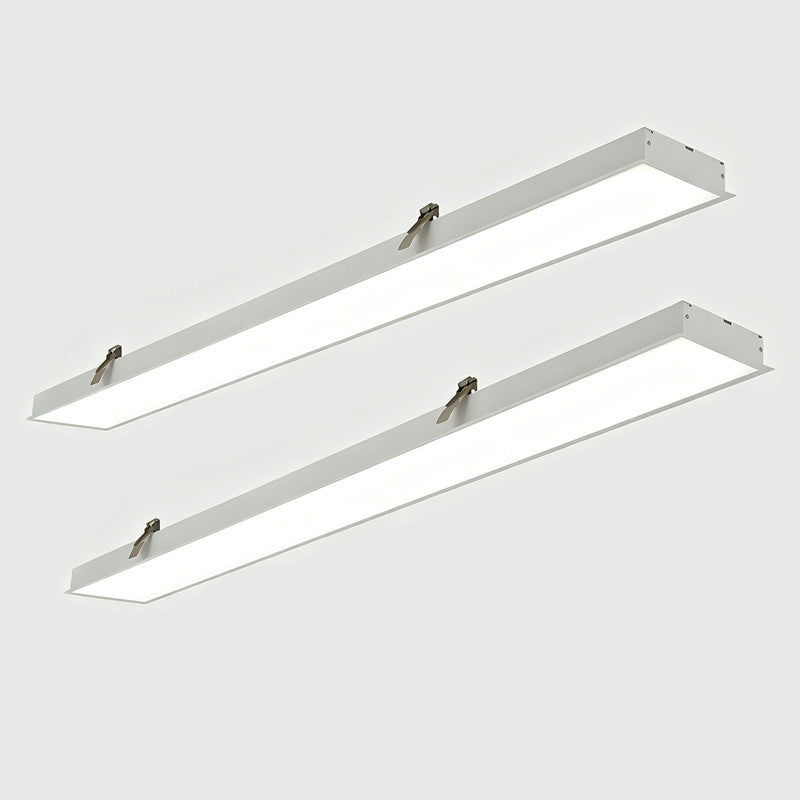 4 ft. x 2 in. Seamlessly Linkable Linear LED Recessed Light, Seamless Flat Panel Ceiling Fixture for Office and Commercial Spaces
