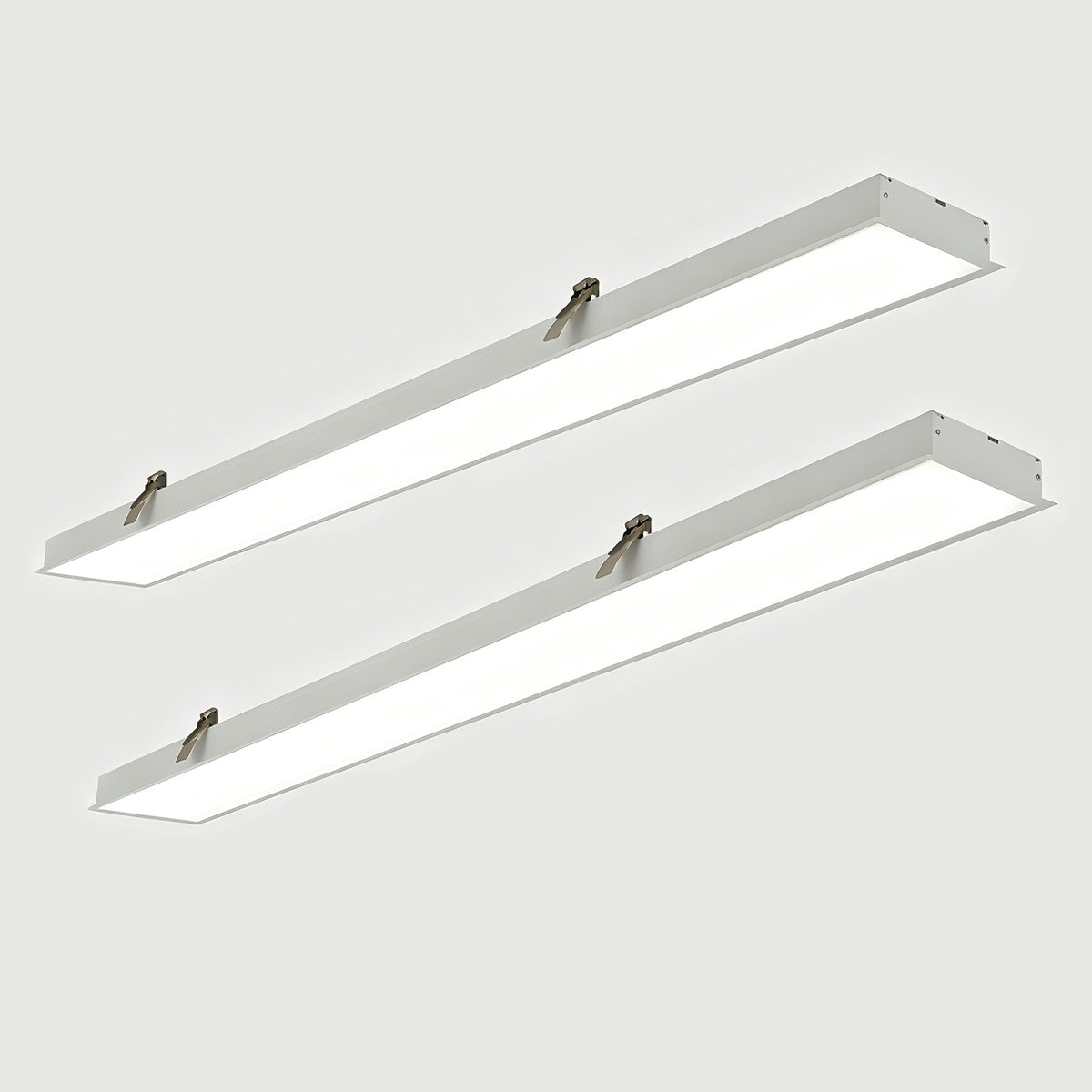 4 ft. x 2 in. Seamlessly Linkable Linear LED Recessed Light, Seamless Flat Panel Ceiling Fixture for Office and Commercial Spaces