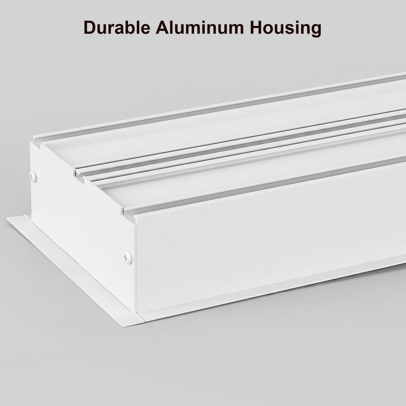 4 ft. x 2 in. Seamlessly Linkable Linear LED Recessed Light, Seamless Flat Panel Ceiling Fixture for Office and Commercial Spaces