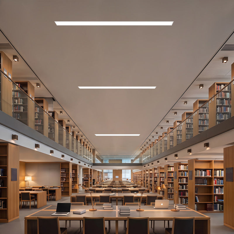 4 ft. x 2 in. Seamlessly Linkable Linear LED Recessed Light, Seamless Flat Panel Ceiling Fixture for Office and Commercial Spaces