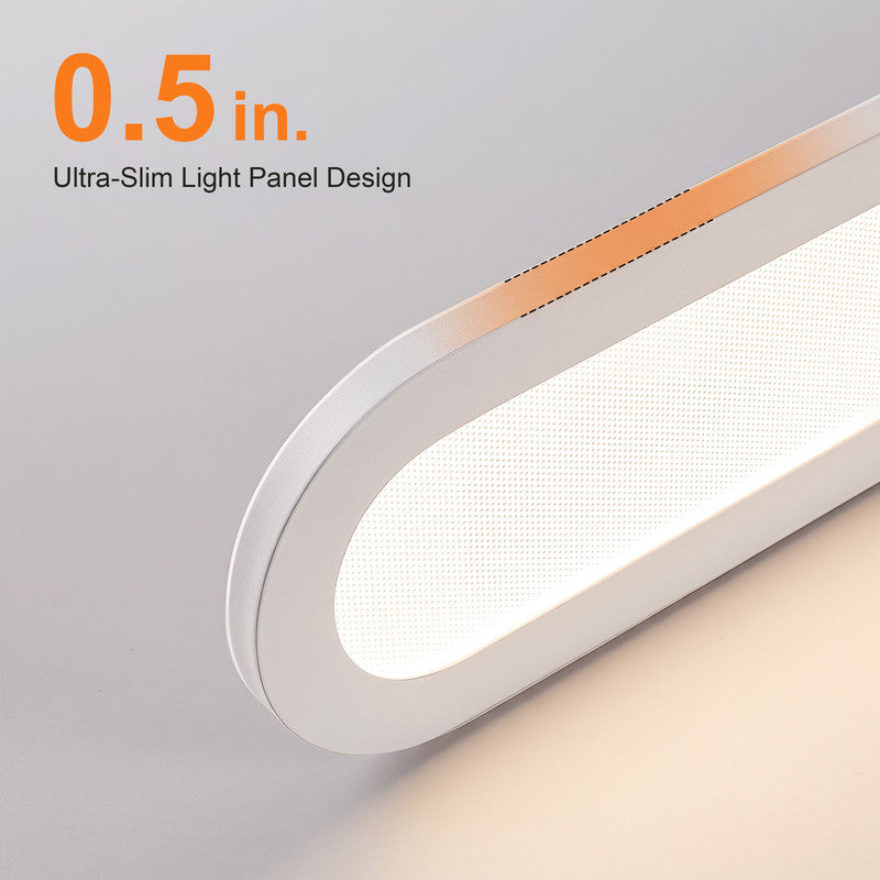 4 ft. x 4 in. Full Spectrum LED Linear Pendant Light, Ultra Thin Eye-Care Suspension Light for Classroom, Office and Library