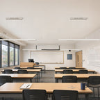 4 ft. x 4 in. Full Spectrum LED Linear Pendant Light, Ultra Thin Eye-Care Suspension Light for Classroom, Office and Library