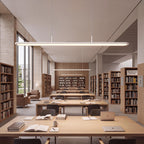 4 ft. x 4 in. Full Spectrum LED Linear Pendant Light, Ultra Thin Eye-Care Suspension Light for Classroom, Office and Library