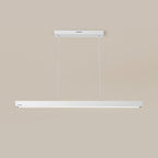 4 ft. x 2 in. Full Spectrum LED Linear Pendant Light, Minimalist Modern Bar Suspension Fixture for Classroom, Office and Library