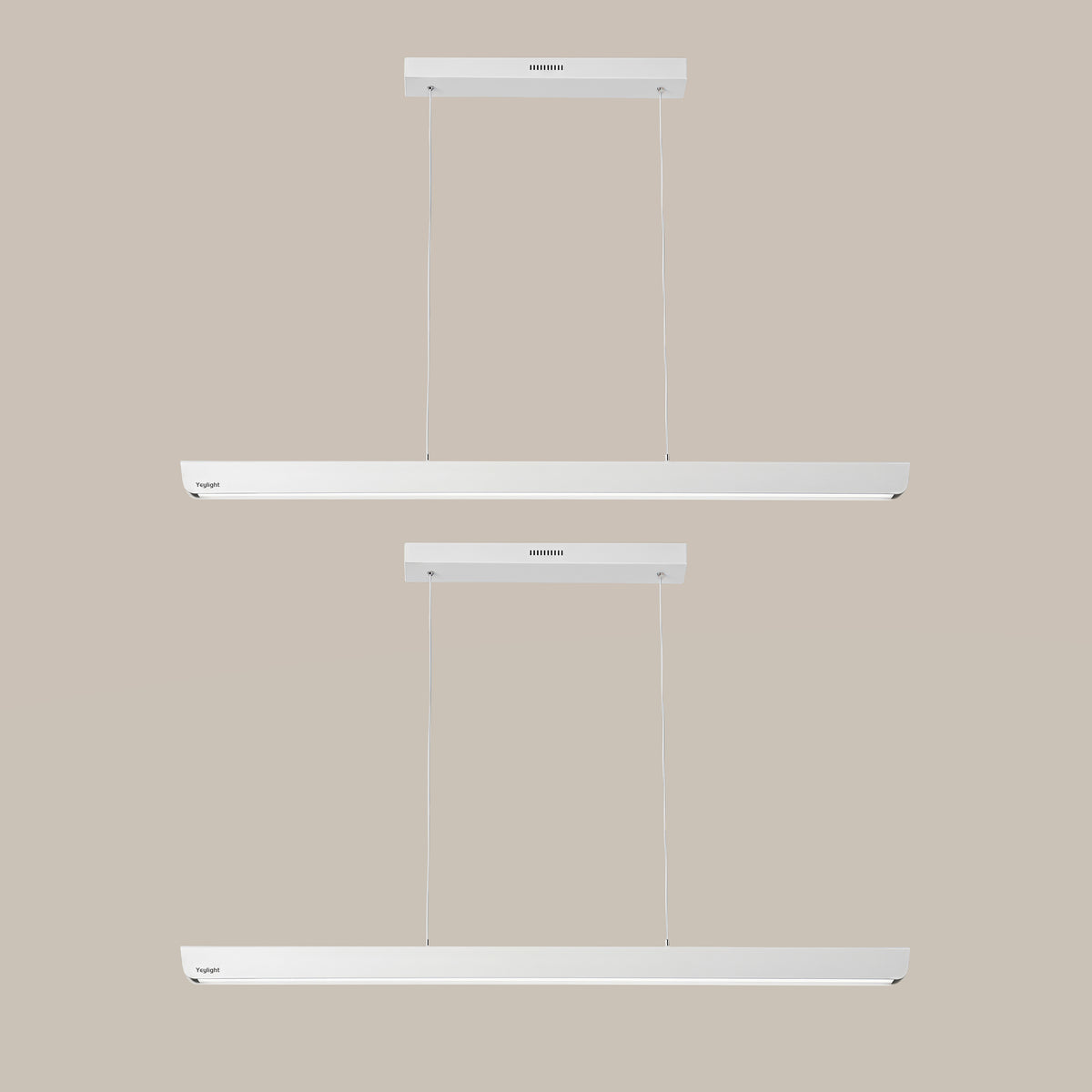 4 ft. x 2 in. Full Spectrum LED Linear Pendant Light, Minimalist Modern Bar Suspension Fixture for Classroom, Office and Library