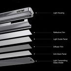 4 ft. x 1.2 in. Smart LED Linear Pendant Light, Modern Minimalist Eye-Care Dimmable Suspension Fixture for Classroom, Libraryand Office