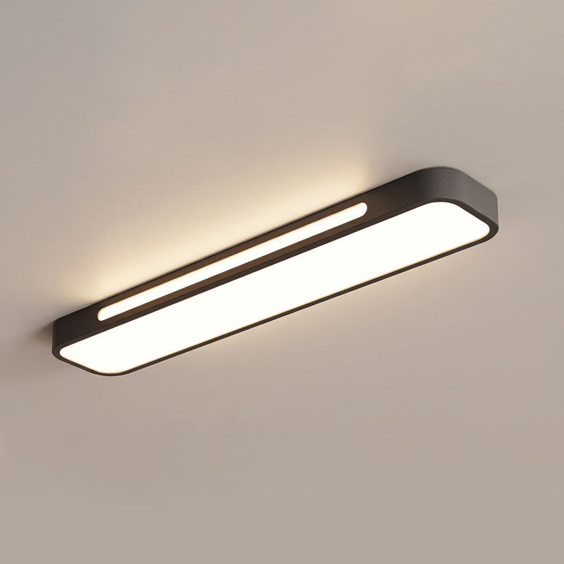 4 ft. x 2 in. H Full Spectrum LED Linear Ceiling Light, Black Eye-Care Flush Mount Fixture with Uniform Lighting for Office and Classroom