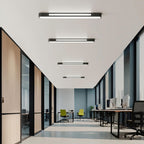 4 ft. x 2 in. H Full Spectrum LED Linear Ceiling Light, Black Eye-Care Flush Mount Fixture with Uniform Lighting for Office and Classroom