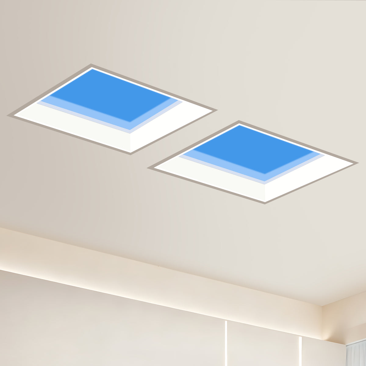 2 ft. x 2 ft. Ultra Thin Virtual Skylight Panel Light, Full Spectrum Natural Daylight Ceiling Light for Hospital, Conference Room and Library