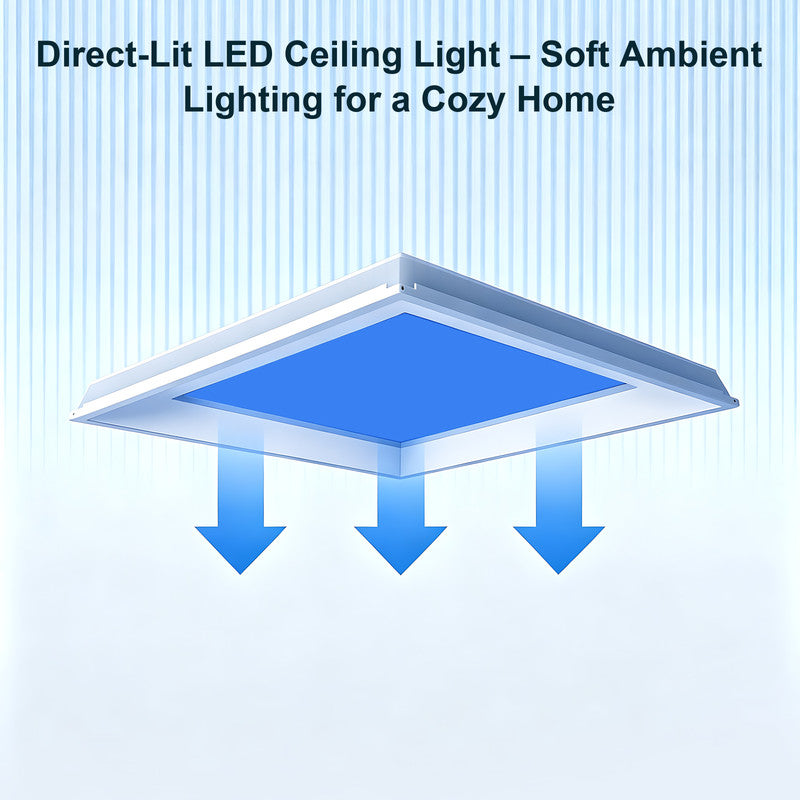 2 ft. x 2 ft. Ultra Thin Virtual Skylight Panel Light, Full Spectrum Natural Daylight Ceiling Light for Hospital, Conference Room and Library