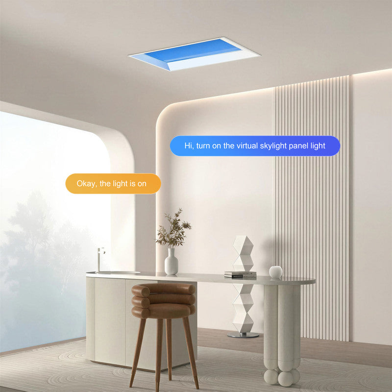 2 ft. x 4 ft. Ultra Thin Virtual Skylight Panel Light, Full Spectrum Natural Daylight Ceiling Light for Hospital, Conference Room and Library